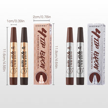 Load image into Gallery viewer, 4 Prong Fork Eyebrow Pen Waterproof Split Tip Microblade Eyebrow Pencil Natural Hairstroke Waterproof Smudge Proof Long Lasting