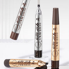 Load image into Gallery viewer, 4 Prong Fork Eyebrow Pen Waterproof Split Tip Microblade Eyebrow Pencil Natural Hairstroke Waterproof Smudge Proof Long Lasting