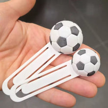 Load image into Gallery viewer, 3D Printed Soccer Ball Bookmark Football Shape Page Marker for Book Lovers Reading Accessory Sports Fan Gift Stationery