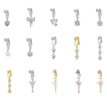Load image into Gallery viewer, Butterfly Zircon Clip On Navel Ring Non-Piercing Fake Belly Piercing Copper Belly Button Ring Body Jewelry For Women