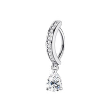 Load image into Gallery viewer, Stainless Steel Crystal Drip & Butterfly Fake Clip On Navel Ring Belly Button Ring Clicker Piercing Jewelry For Women