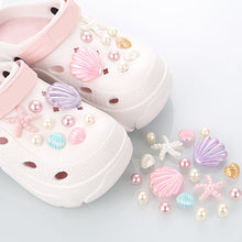 Load image into Gallery viewer, 18PCS Shoe Charm Set Shoe DIY Summer Starfish Shell Handicrafts Shoe Decoration Buckle Charms Hole Shoes Accessories