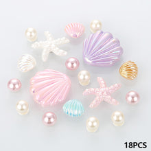 Load image into Gallery viewer, 18PCS Shoe Charm Set Shoe DIY Summer Starfish Shell Handicrafts Shoe Decoration Buckle Charms Hole Shoes Accessories