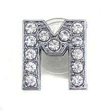 Load image into Gallery viewer, Crystal Alphabet Shoe Charms Glitter Rhinestone Letter Shoes Charm Decorations Jewelry Slider Bracelet Wristbands Accessories