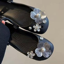 Load image into Gallery viewer, Original Super Luxury Pearl Diamond Flower Pearl Shoe Ballet Shoe Buckles Handmade Beads DIY Fashion Ballet Clogs Accessories for Hole Shoes