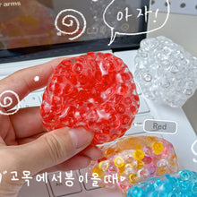 Load image into Gallery viewer, Ice Cube Shaped Beaded Squishy Squeeze Ball Fidget Toy Hand Exercise Stress Relief Sensory Toy For Kids Adults