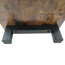 Load image into Gallery viewer, Rustic Brown TV Console with push-to-open Storage Cabinet for TV up to 65in Wood &glass TV Stand for Living Room Bedroom