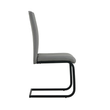 Load image into Gallery viewer, Dining chairs set of 2, Grey PU Chair modern kitchen chair with metal leg
