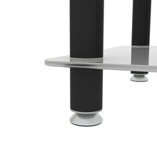 Load image into Gallery viewer, 1-Piece White+Black Side Table , 2-Tier Space End Table ,Modern Night Stand, Sofa table, Side Table with Storage Shelve