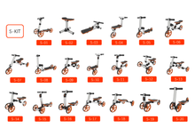 Load image into Gallery viewer, KidRock Constructible Kit 20 in 1 Kids Balance Bike No Pedals Toys for 1 to 4 Year Old Engineering Building Kit Kids Sit/Stand Scooter Most Popular S-Kit (Not Electric)