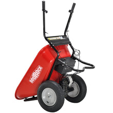 Load image into Gallery viewer, RedRock Wheelbarrow Utility Cart Electric Powered 24V DC 180W AGM Battery 330lbs (150kgs) Max Capacity Barrel Dump Material Debris Hauler