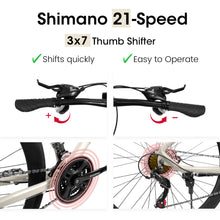 Load image into Gallery viewer, A28250 700C Road Hybrid Bike for Adult , 21-Speed Road Bike Road Bicycle Carbon Steel Frame/Dual-Disc Brakes/Multiple Colors
