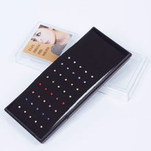 Load image into Gallery viewer, New 40pcs Colors Surgical Steel Crystal Nose Stud Rings Body Piercing Jewelry