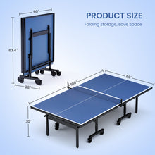Load image into Gallery viewer, Table Tennis Table - 15mm Professional MDF Indoor Table Tennis Table with Table Tennis Net and Bats etc. Quick Assembly, Single Training Table, 108"L x 60"W x 30"H
