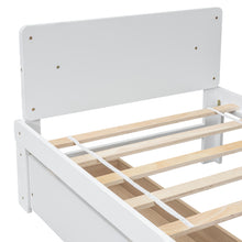 Load image into Gallery viewer, Twin Bed with Footboard Bench,2 drawers,White
