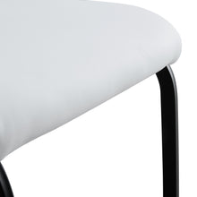 Load image into Gallery viewer, Dining chairs set of 2, White PU Chair modern kitchen chair with metal leg