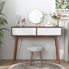 Load image into Gallery viewer, Entryway Table with 2 Carved Panel Drawers, Console Table with Storage Space and Wood Legs,Sofa Table Behind Couch for Hallway, Living Room, Natural Color