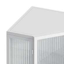 Load image into Gallery viewer, 22.25 " Floor Coner Cabinet with Tempered Glass Door & Storage Shelves for Bathroom, Living Room, Bedroom (White)