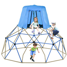 Load image into Gallery viewer, Kids Climbing Dome with Canopy and Playmat - 10 ft Jungle Gym Geometric Playground Dome Climber Play Center, Rust & UV Resistant Steel Supporting 1000 LBS