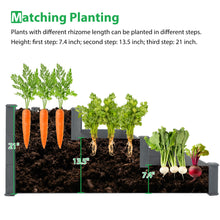 Load image into Gallery viewer, 48.6 x 48.6 x 21in Raised Garden Bed Horticulture Outdoor Elevated Flower Box Tiered Garden Bed Wooden Vegetables Growing Planter for Backyard/Patio/Gardener Grey