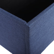 Load image into Gallery viewer, 55.3 Inch Extra Long Storage Ottoman Entryway Bench with Flip Top Storage Chest with Padded Seat Bed End Stool for Hallway Living Room Bedroom, Blue Linen