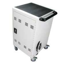 Load image into Gallery viewer, Mobile Charging Cart and Cabinet for Tablets Laptops 30-Device With Combination Lock(White)
