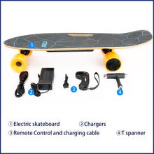 Load image into Gallery viewer, Small Electric Skateboard with Remote Control, 350W, Max 10 MPH, 7 Layers Maple E-Skateboard, load up to 100kg for Adult, Teens, and Kids