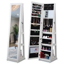 Load image into Gallery viewer, Full Length Mirror 360° Swivel Jewelry Cabinet