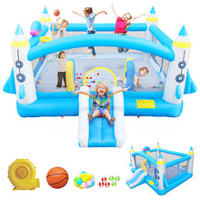 Load image into Gallery viewer, Multifunctional Jump 'n Slide Inflatable Bouncer for Kids Complete Setup with Blower - 198" x 180" Play Area - 96" Tall