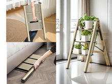 Load image into Gallery viewer, 3 step ladder, aluminum alloy ladder, folding ladder, with wide non-skid pedals 300 lb capacity home office portable ladder, light and strong compact, can be used in the study bedroom kitchen office