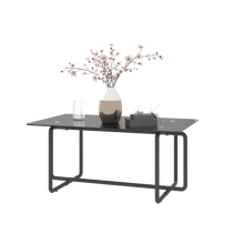Load image into Gallery viewer, Modern Tempered Glass Tea Table Coffee Table, Table for Living Room,Black