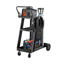 Load image into Gallery viewer, Welding Cart, 3-Tier Welder Cart Heavy Duty with 400Lbs Static Weight Capacity, 360° Swivel Wheels, Tank Storage Safety Chains, Rolling MIG Welder Cart for TIG, ARC, MMA Welding Machine
