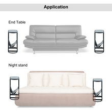 Load image into Gallery viewer, Glass Oval Small Side Tables Living Room Small Space With Magazines Organizer Storage Space (Set of 2)