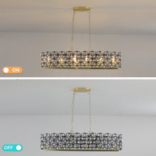 Load image into Gallery viewer, Modern Champagne Gold Oval Crystal ceiling chandelier Luxury Home Decor Light Fixture