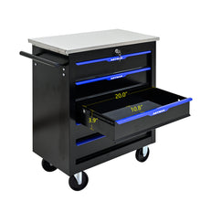 Load image into Gallery viewer, 5 DRAWERS MULTIFUNCTIONAL TOOL CART WITH WHEELS-BLACK+BLUE