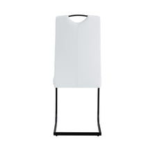 Load image into Gallery viewer, Dining chairs set of 2, White PU Chair modern kitchen chair with metal leg