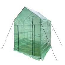Load image into Gallery viewer, Mini Walk-in Greenhouse Indoor Outdoor -2 Tier 8 Shelves- Portable Plant Gardening Greenhouse (56L x 56W x 76H Inches), Grow Plant Herbs Flowers Hot House