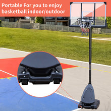 Load image into Gallery viewer, Height Adjustable 7.5 to 10ft Basketball Hoop 44 Inch Backboard Portable Basketball Goal System with Stable Base and Wheels, use for Outdoor