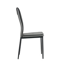 Load image into Gallery viewer, Dining chairs set of 4, Grey modern kitchen chair with metal leg