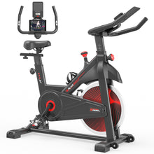 Load image into Gallery viewer, Indoor Cycling Exercise Bike Stationary, Home Gym Workout Fitness Bike with Comfortable Cusion, LCD Display and Hand Pulse