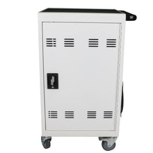 Load image into Gallery viewer, Mobile Charging Cart and Cabinet for Tablets Laptops 30-Device With Combination Lock(White)
