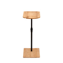 Load image into Gallery viewer, Couch Tray Table Bamboo Height Adjustable Side Table for Sofa C-shaped Oval End Tables with Slots for Bed & Chairs in Living Room & Bedroom (Oval + Rectangle)
