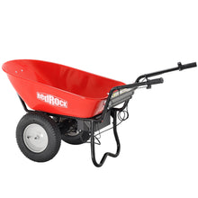 Load image into Gallery viewer, RedRock Wheelbarrow Utility Cart Electric Powered 24V DC 180W AGM Battery 330lbs (150kgs) Max Capacity Barrel Dump Material Debris Hauler