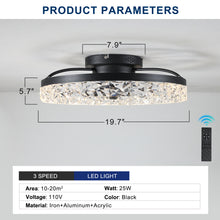 Load image into Gallery viewer, Ceiling Fan with Lights Dimmable LED