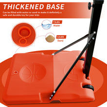 Load image into Gallery viewer, Use for Outdoor Height Adjustable 4.8 to 7.7ft Basketball Hoop 44 Inch Backboard Portable Basketball Goal System with Stable Base and Wheels