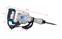 Load image into Gallery viewer, 1700W 1850 BPM Electric Demolition Jack Hammer 1-1/8 Inch SDS-Hex Heavy Duty Concrete Pavement Breaker Drills Kit