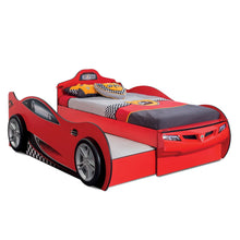 Load image into Gallery viewer, Coupe Twin Race Car Bed w/Trundle, Red