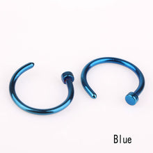 Load image into Gallery viewer, Fashion Stainless Steel Nose Open Hoop Ring Earring Body Piercing Studs Jewelry