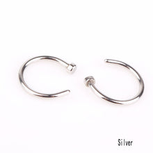 Load image into Gallery viewer, Fashion Stainless Steel Nose Open Hoop Ring Earring Body Piercing Studs Jewelry