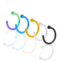 Load image into Gallery viewer, Fashion Stainless Steel Nose Open Hoop Ring Earring Body Piercing Studs Jewelry